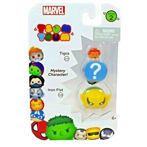 Marvel Disney Tsum Tsum 3 Character Pack Tigra, Iron Fist and Mystery Figure New